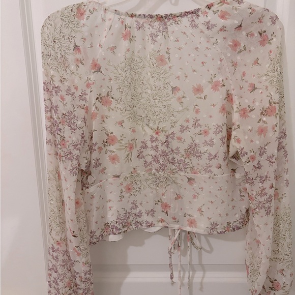 Francesca’s Marie Floral Godet Long Sleeve Blouse M and Mini Skirt L. - Picture 10 of 11